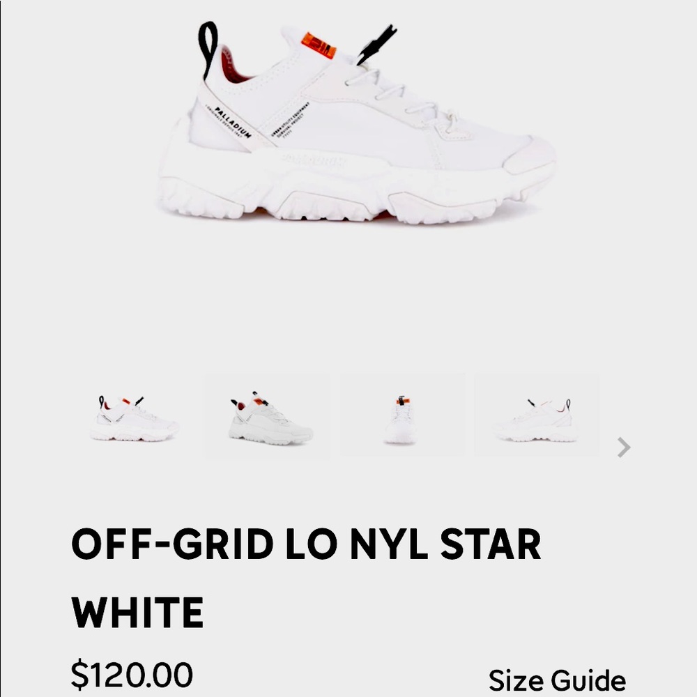 NEW IN BOX PALLADIUM VEGAN WATERPROOF SNEAKERS